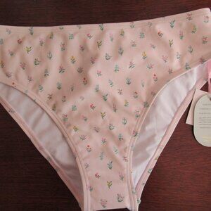 NWT SweetHoney Pink w/Tiny Flower Bouquets Swim Bottoms (Size X-Small)